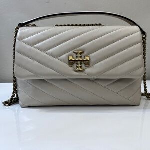 Small Kira Chevron Convertible Leather Shoulder Bag